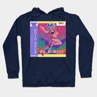 Vaporwave aesthhetic anime girl summer Hoodie